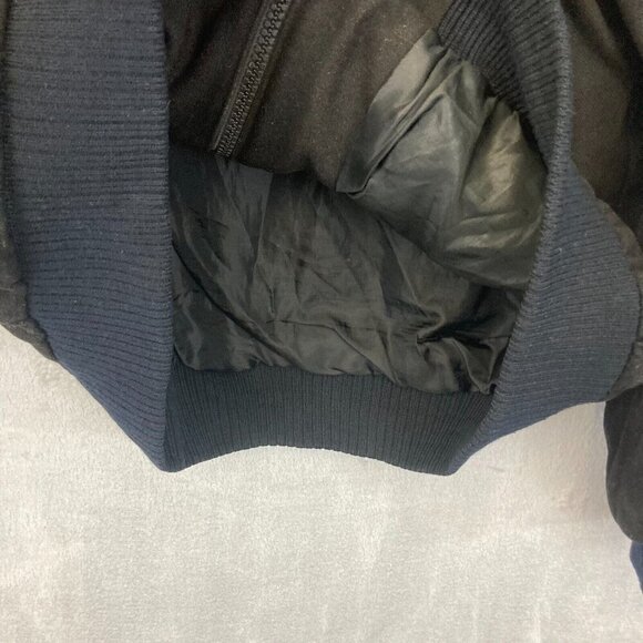 Steve Madden Mens Heavyweight Wool Jacket XL Black Zip & Toggle Coat Y2K Style - Picture 13 of 16